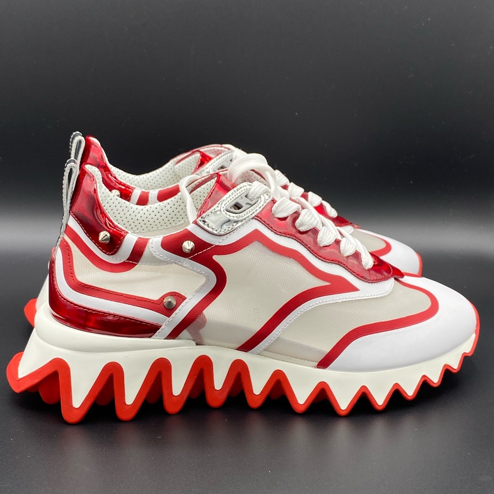 Christian Louboutin White and Red Women’s Sneakers - Picture 6 of 7